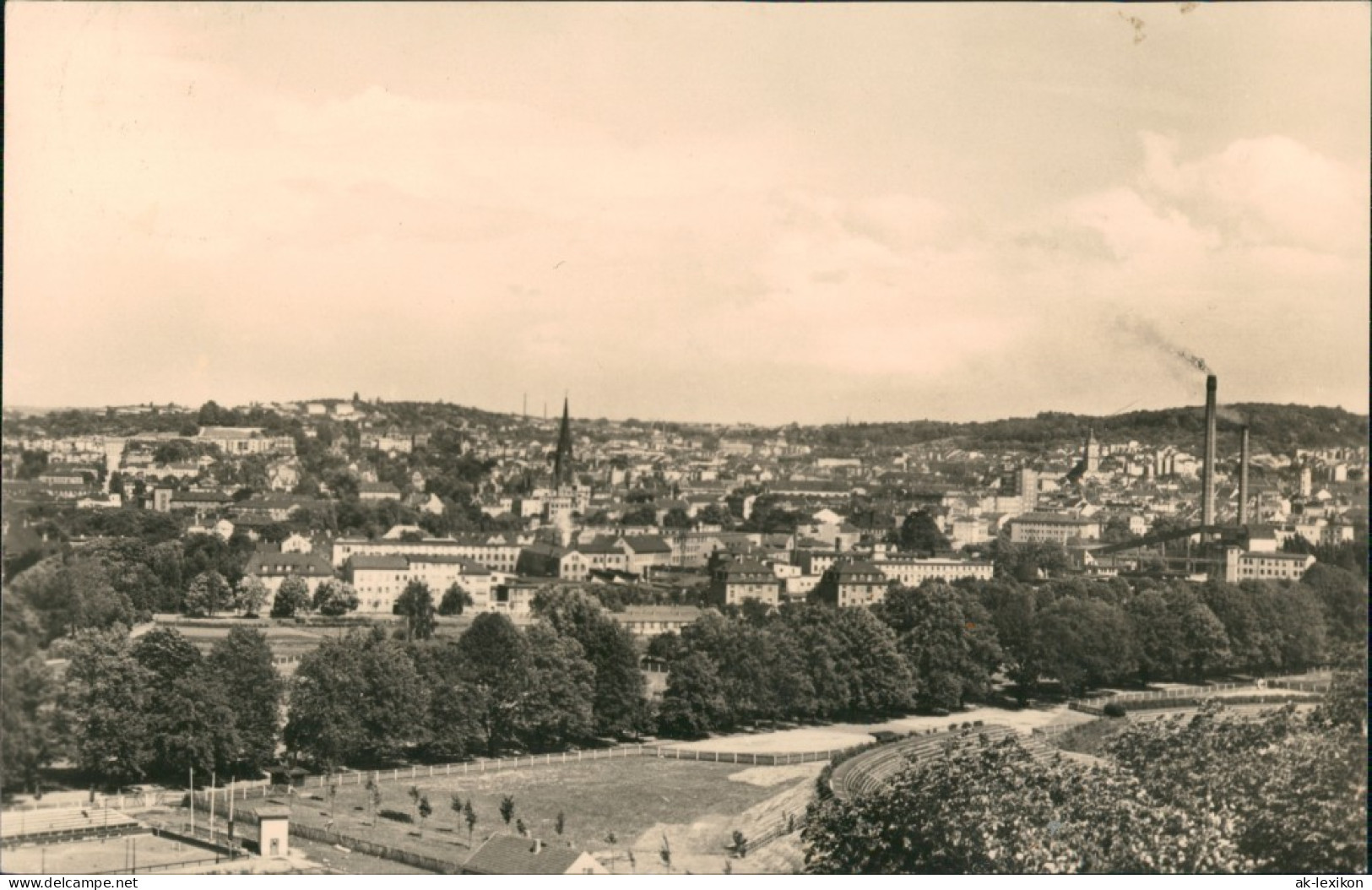 Ansichtskarte Gera Panorama-Ansicht Postkarte DDR S/w AK 1962 - Gera