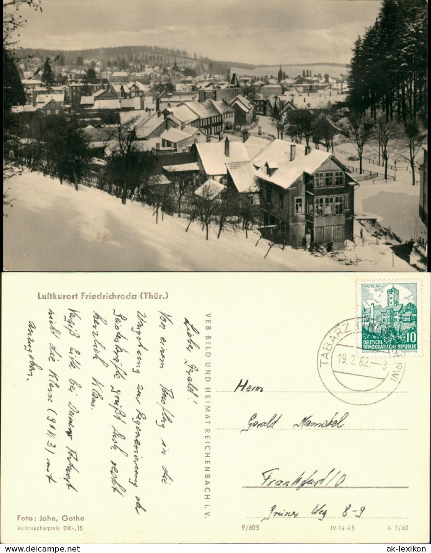 Friedrichroda Panorama-Ansicht Blick Wohnhäuser Im Winter DDR 1962/1960 - Friedrichroda