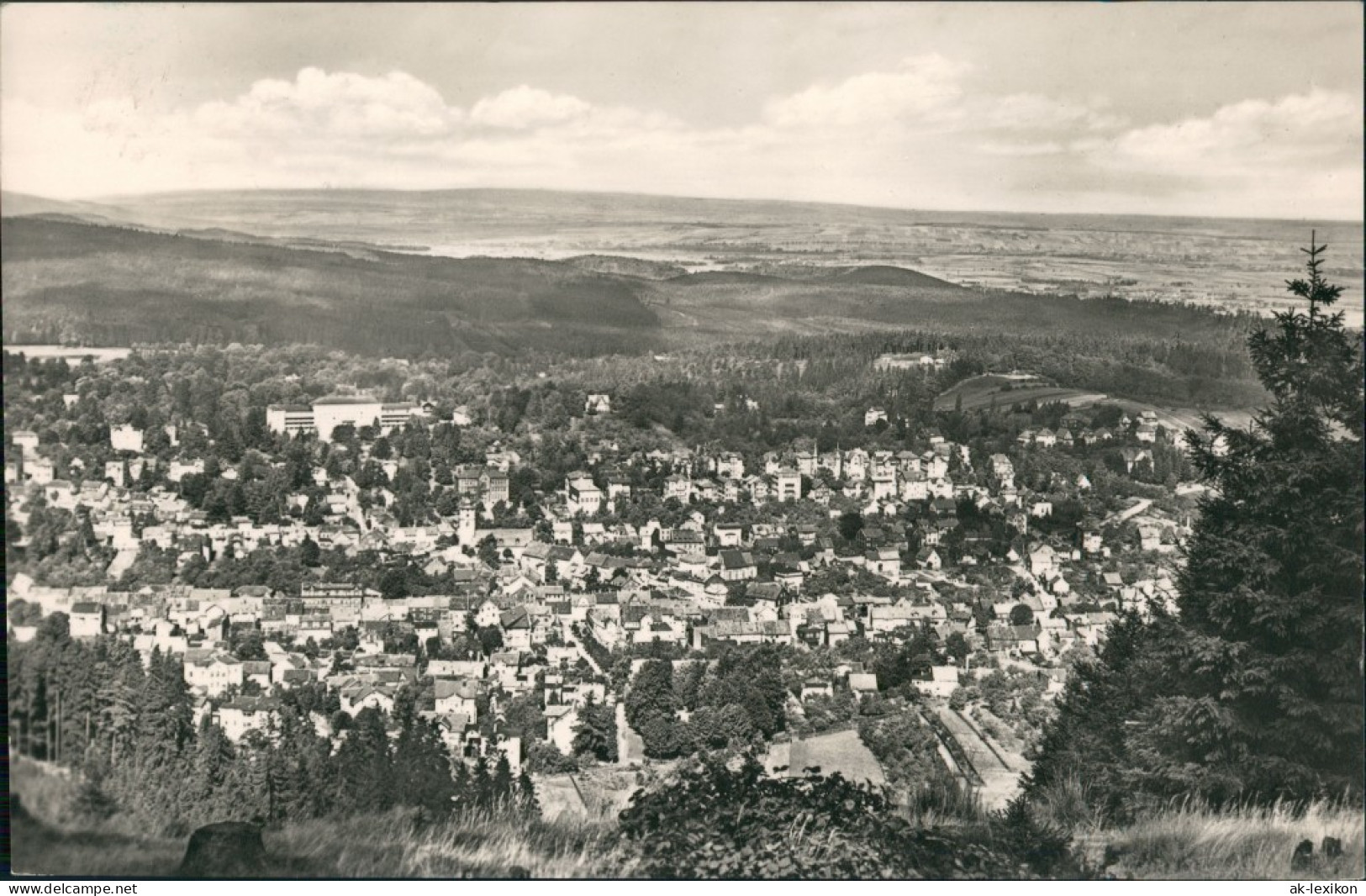 Friedrichroda Panorama-Ansicht Gesamtansicht Totale, DDR Postkarte 1967/1965 - Friedrichroda