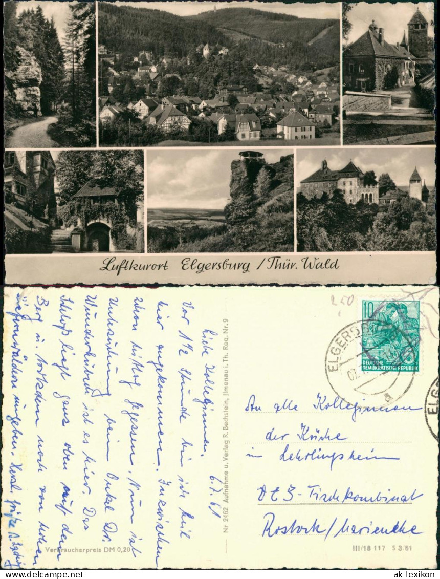 Elgersburg Umland Luftkurort DDR Postkarte Thüringer Wald 1961 Stempel - Elgersburg