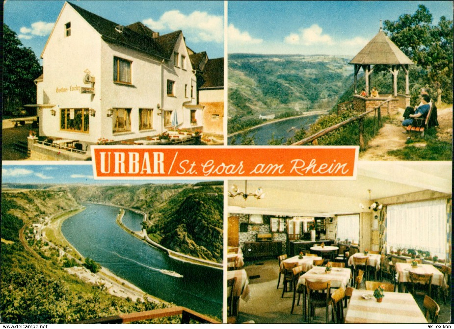 Urbar-Sankt Goar Gasthaus Pension LORELEY Rheingoldstrasse Rhein 1970 - St. Goar