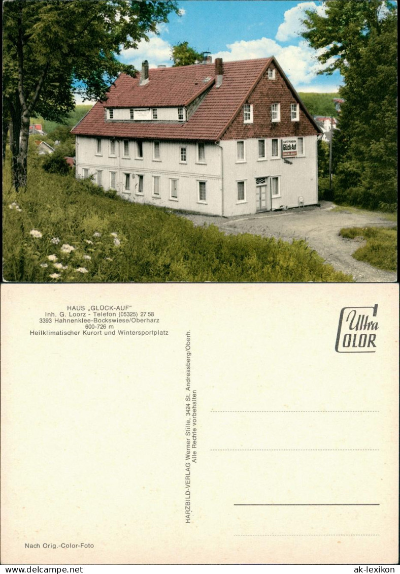 Ansichtskarte Hahnenklee-Goslar HAUS GLÜCK-AUF Inh. G. Loorz 1965 - Goslar