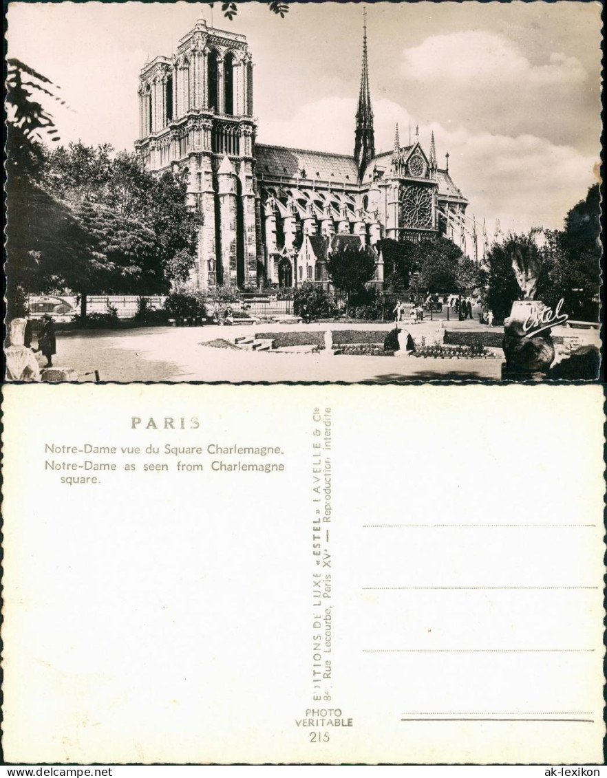 CPA Paris Notre-Dame Vue Du Square Charlemagne. 1960 - Notre-Dame De Paris