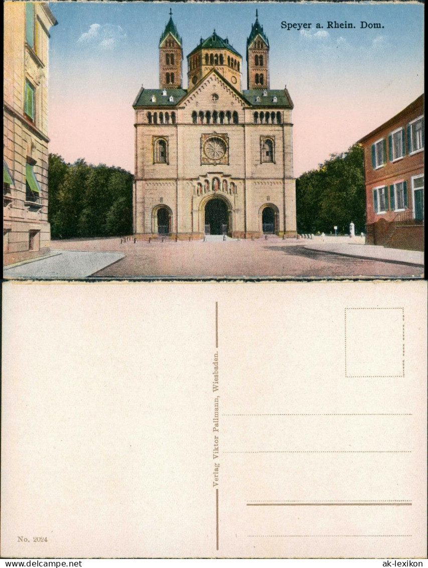 Ansichtskarte Speyer Häuser, Strassen Partie Am Dom, Vorplatz, Church 1910 - Speyer