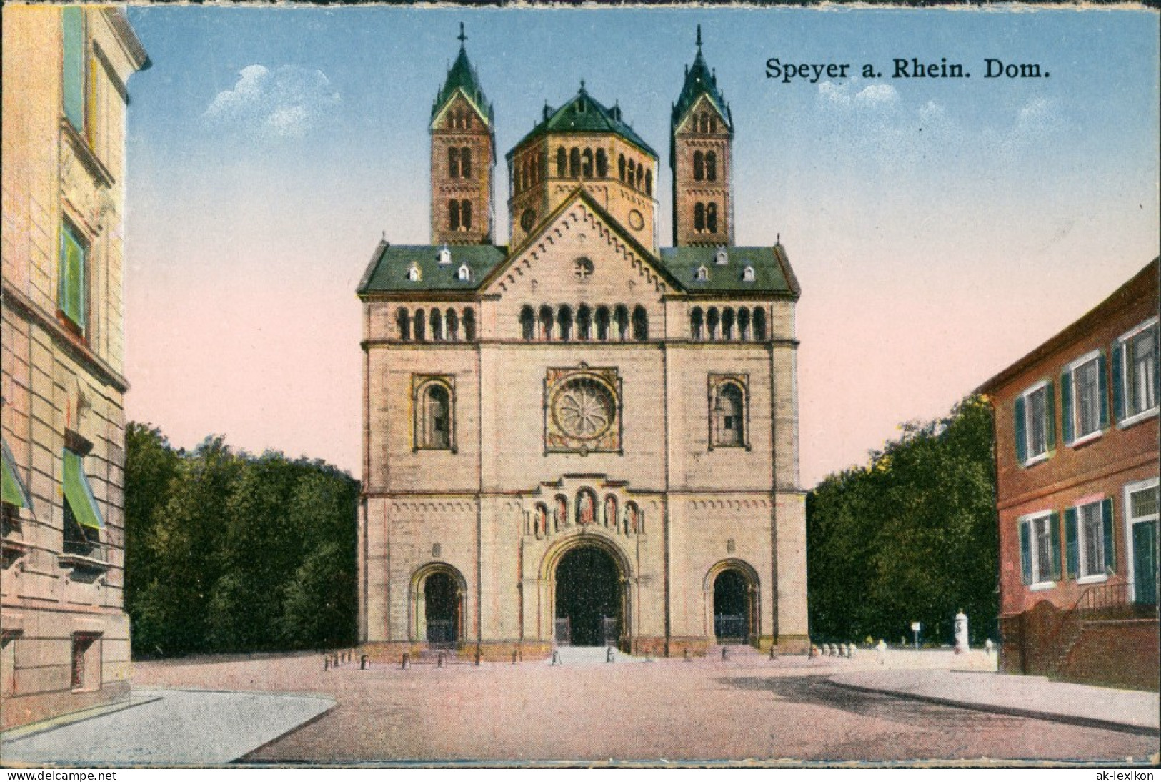 Ansichtskarte Speyer Häuser, Strassen Partie Am Dom, Vorplatz, Church 1910 - Speyer