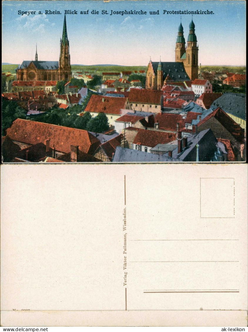 Speyer Panorama Zur St. Josefskirche Gedächtniskirche Der Protestation 1910 - Speyer