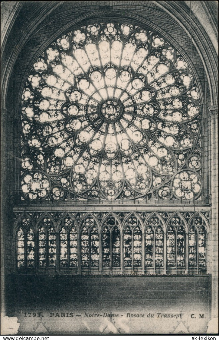 CPA Paris Kathedrale Notre-Dame: Rosace Du Transept Fenster 1925 - Notre Dame Von Paris