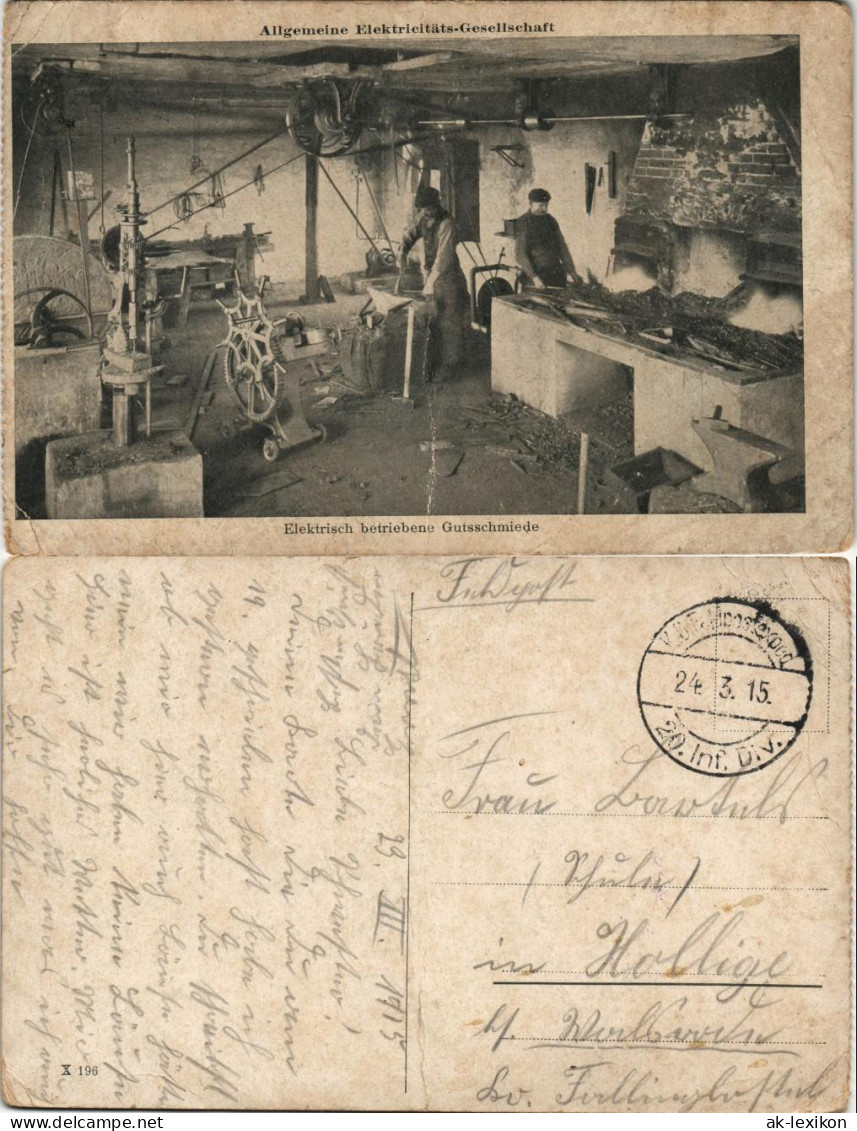 Industrie Allgemeine Elektrische Gesellschaft Elek. Gutsschmiede 1915 - Non Classés
