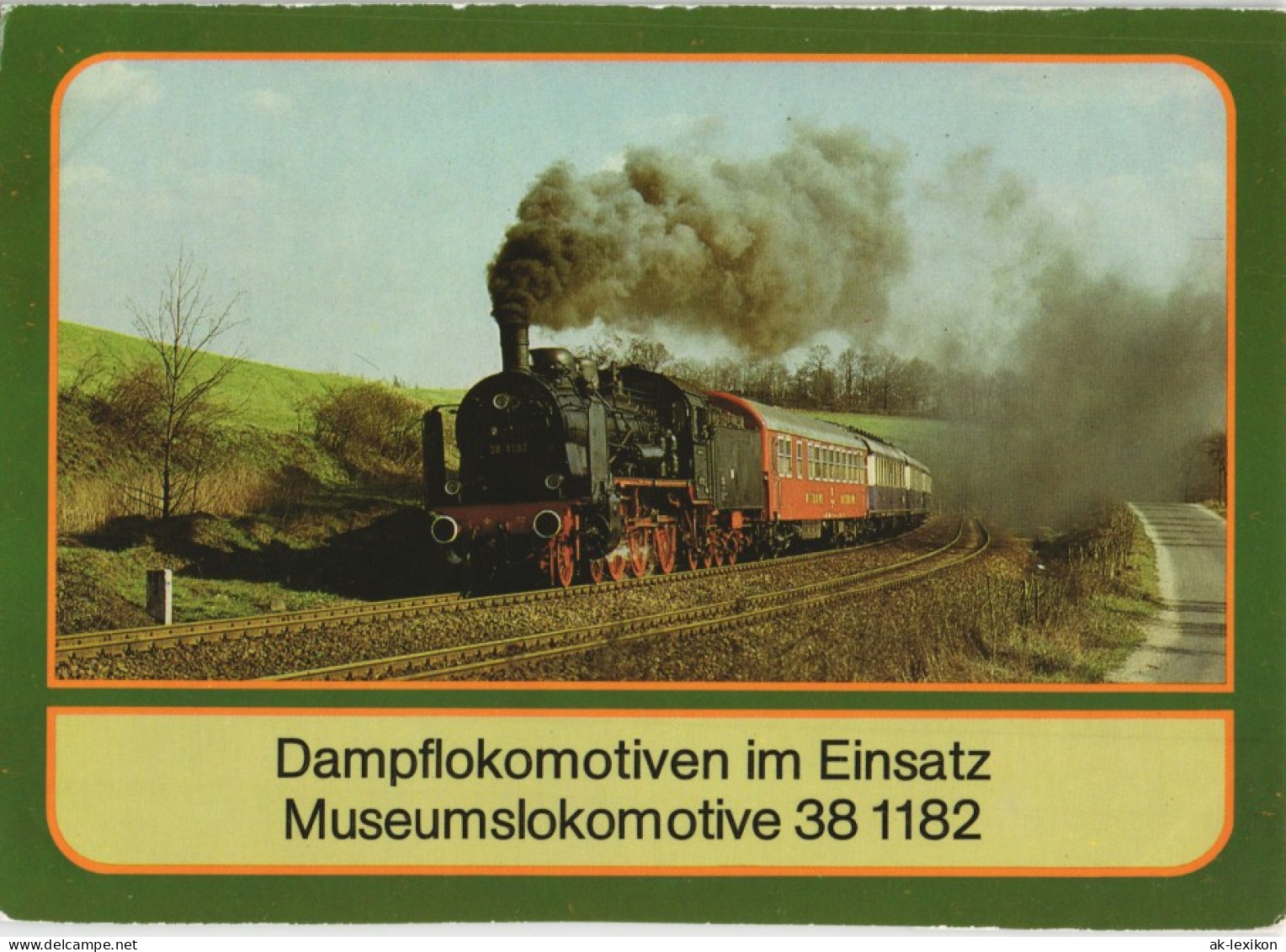 Dampflokomotiven Im Einsatz Museumslokomotive 38 1182BW Gera 1986 - Treni