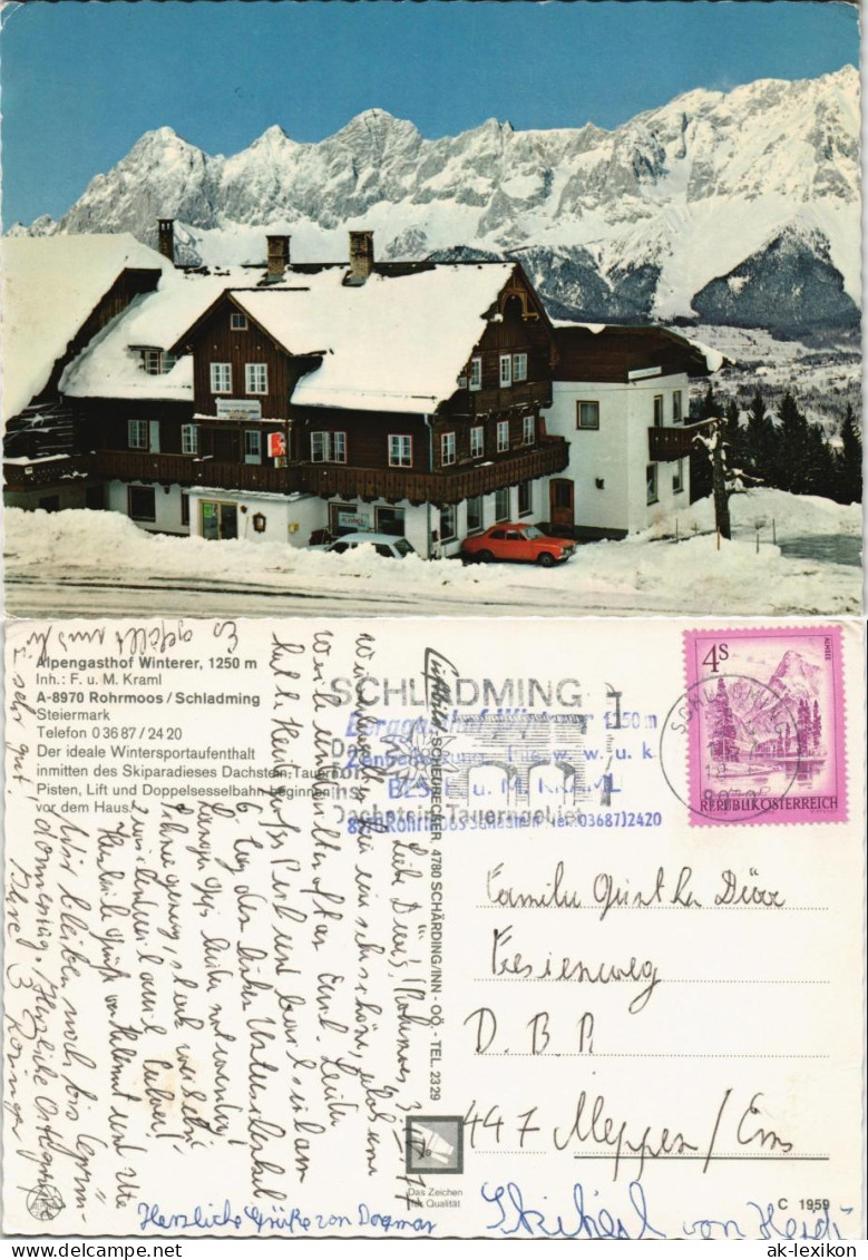 Rohrmoos Partie Am Alpen-Gasthof Winterer, Inh. Kraml, Steiermark 1977 - Sonstige & Ohne Zuordnung