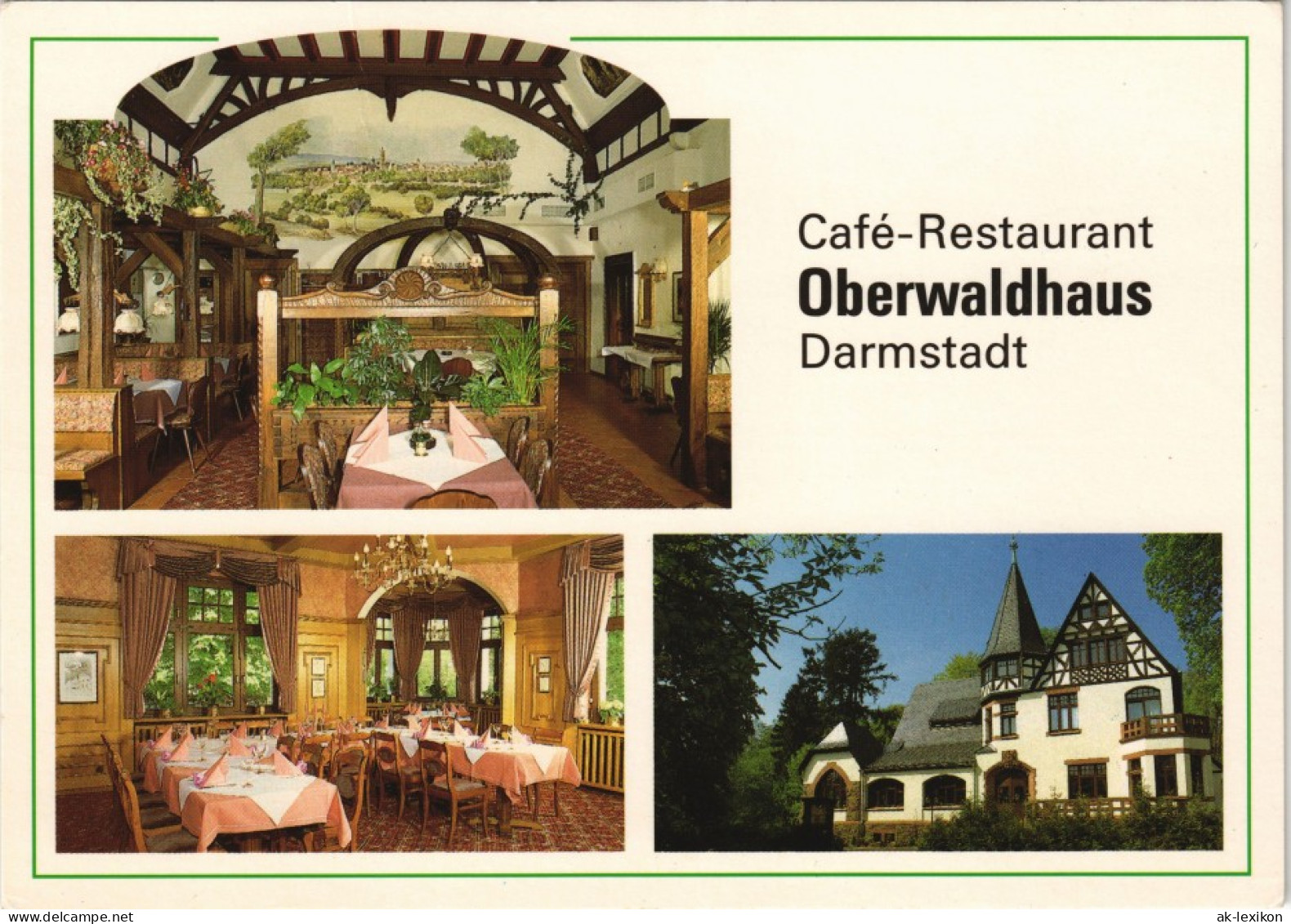 Darmstadt Café-Restaurant Oberwaldhaus Dieburger Straße Steinbrücker Teich 1990 - Darmstadt