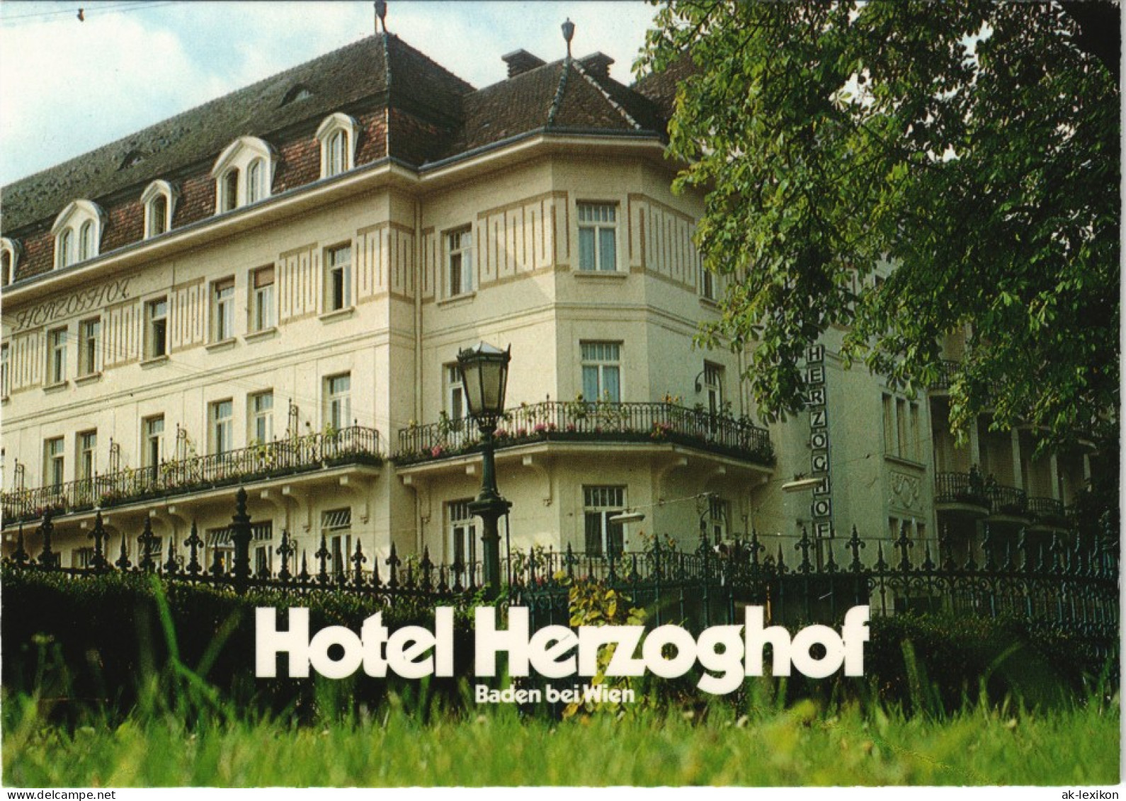 Baden (bei Wien) Hotel Herzoghof, Baden Bei Wien Blick Vom Kurpark 1990 - Autres & Non Classés