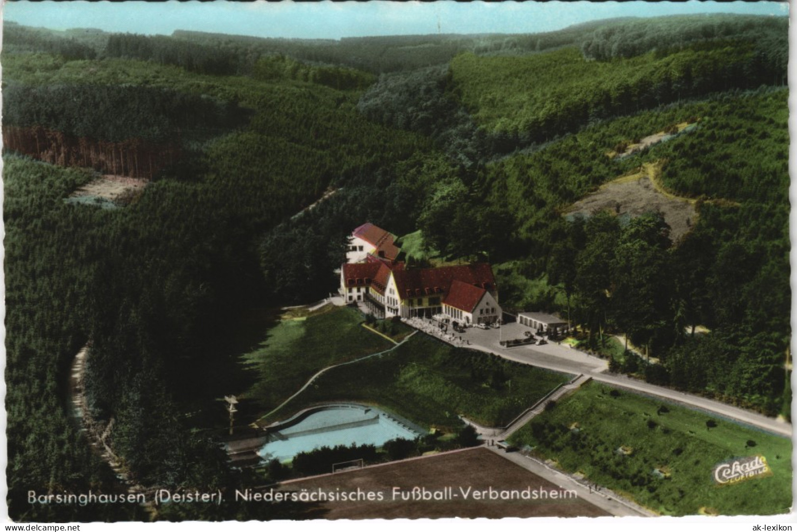 Barsinghausen Luftaufnahme Niedersächsisches Fußball-Verbandsheim 1965 - Barsinghausen