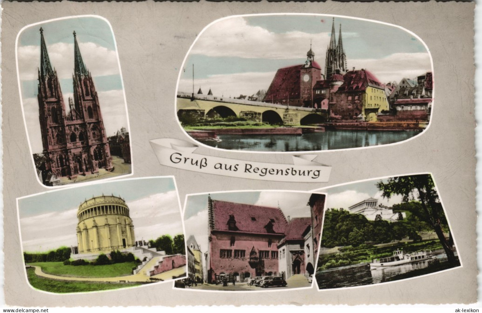 Regensburg Gruss-Aus-Mehrbildkarte Mit 5 Echtfoto-Ansichten 1964 - Regensburg