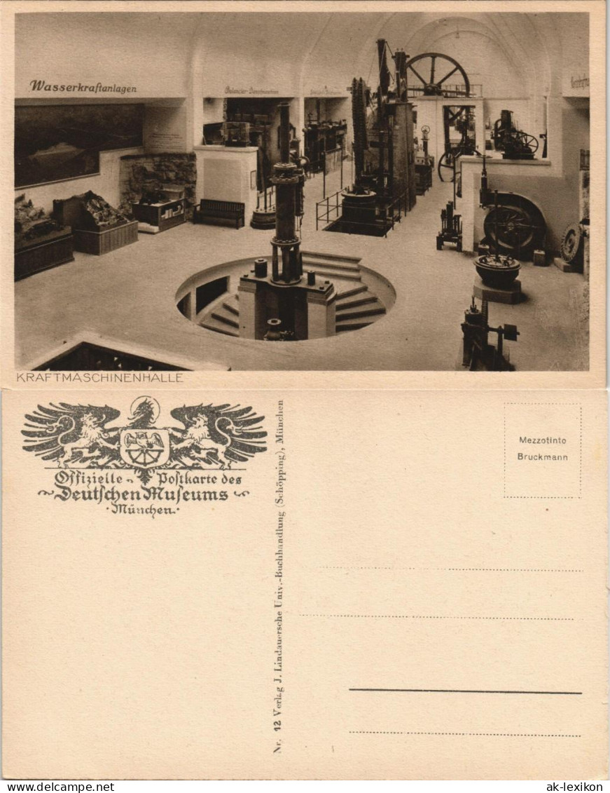 München Wasserkraftanlagen KRAFTMASCHINENHALLE Deutsches Museum 1928 - Muenchen