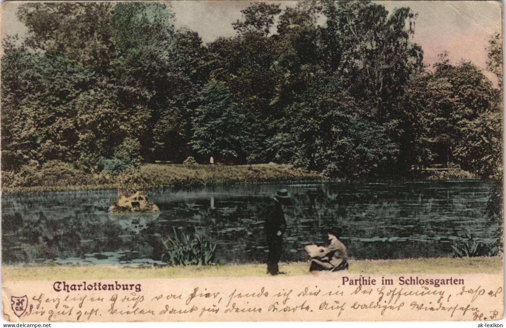 Ansichtskarte Charlottenburg-Berlin Parthie Im Schlossgarten 1903 - Charlottenburg