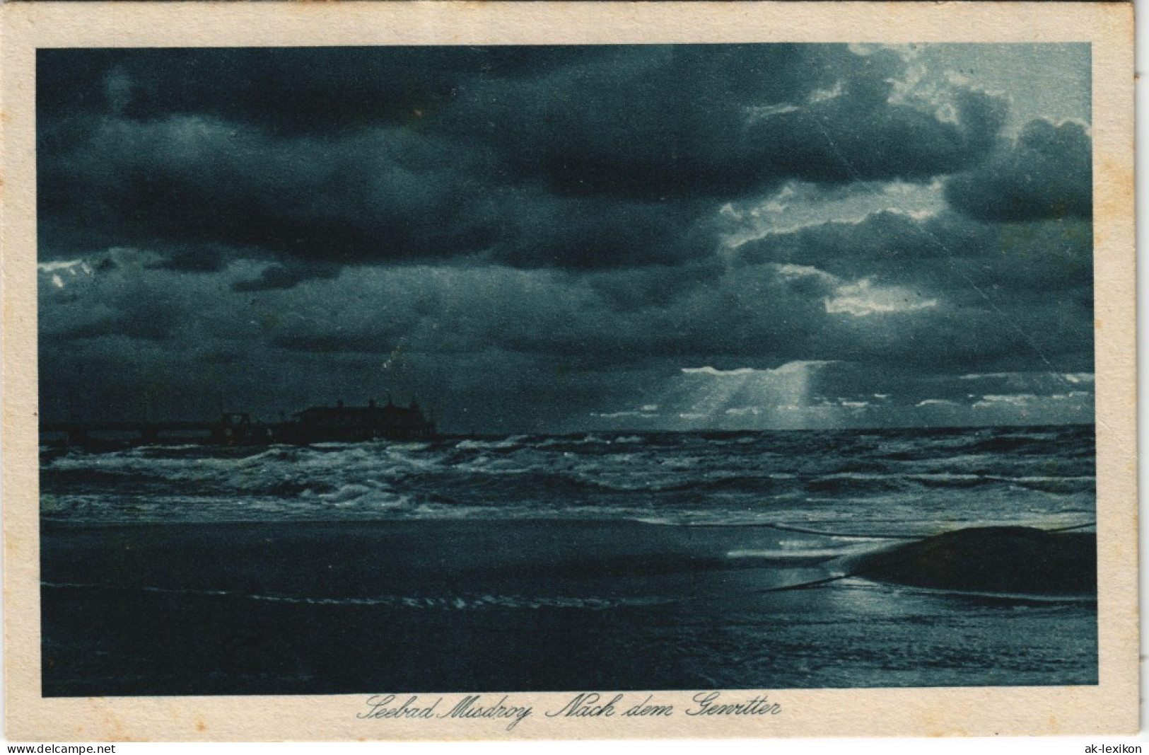 Misdroy Mi&#281;dzyzdroje Stimmungsbild - Seebrücke Nach Dem Gewitter 1928 - Pommern