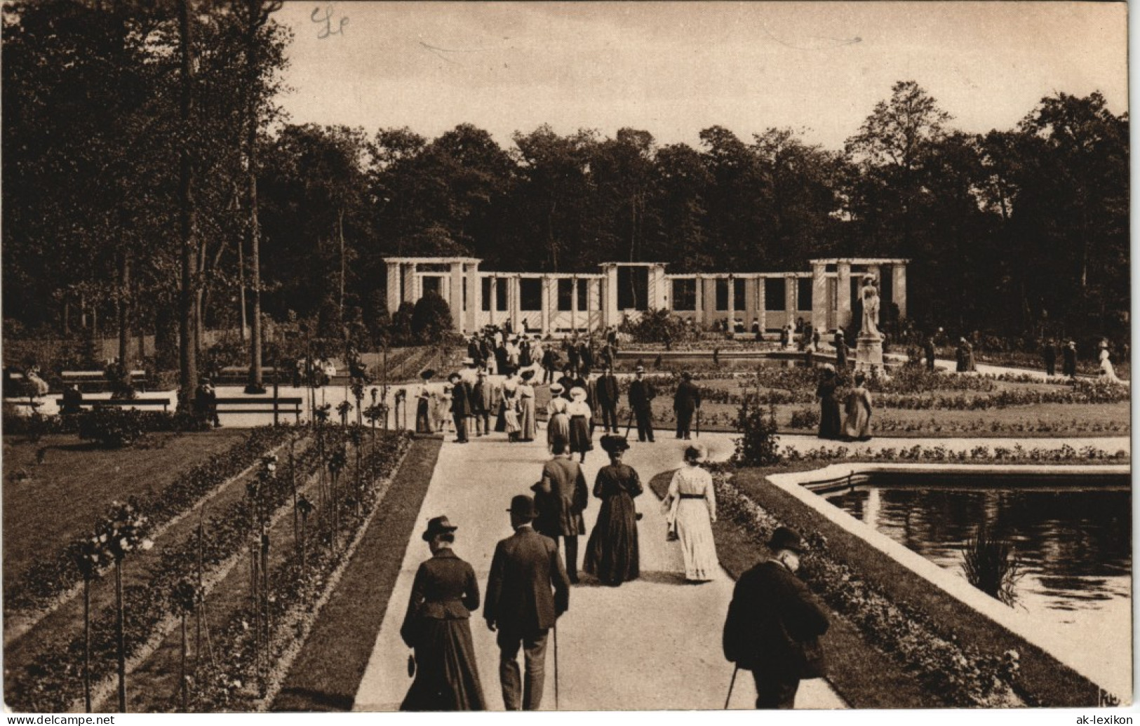 Ansichtskarte Tiergarten-Berlin Rosengarten - Anlagen 1916 - Tiergarten