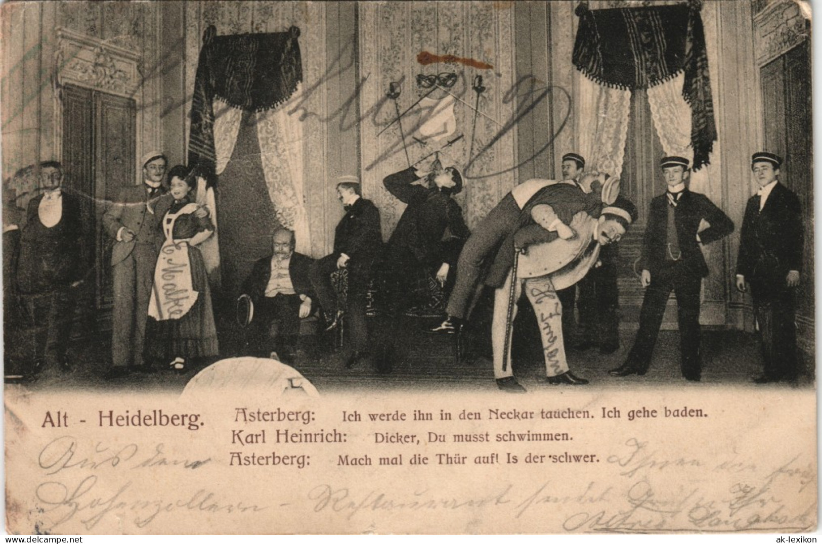 Heidelberg Theater "Alt-Heidelberg" Mit Asterberg, Kar Bühnen-Aufführung 1905 - Görlitz