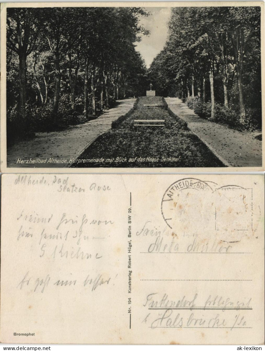 Bad Altheide Polanica-Zdrój Kurpromenade Mit Blick Auf Das Haase-Denkmal. 1935 - Schlesien