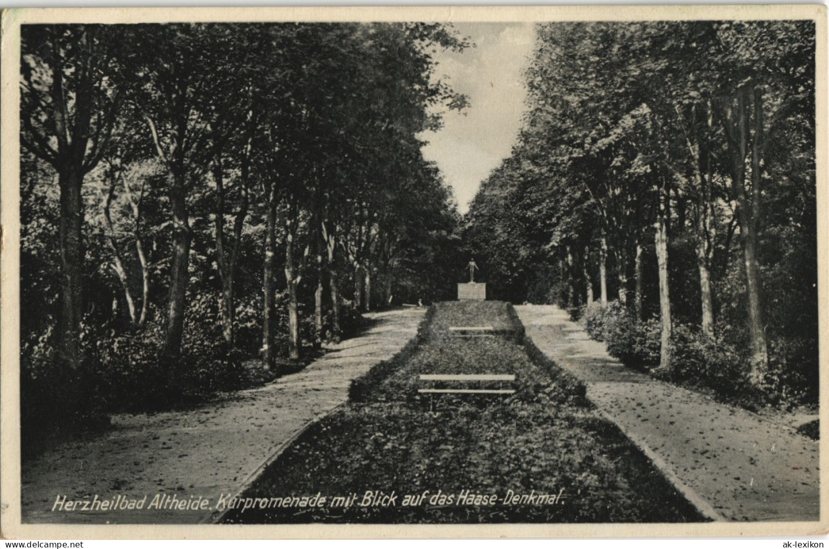 Bad Altheide Polanica-Zdrój Kurpromenade Mit Blick Auf Das Haase-Denkmal. 1935 - Schlesien