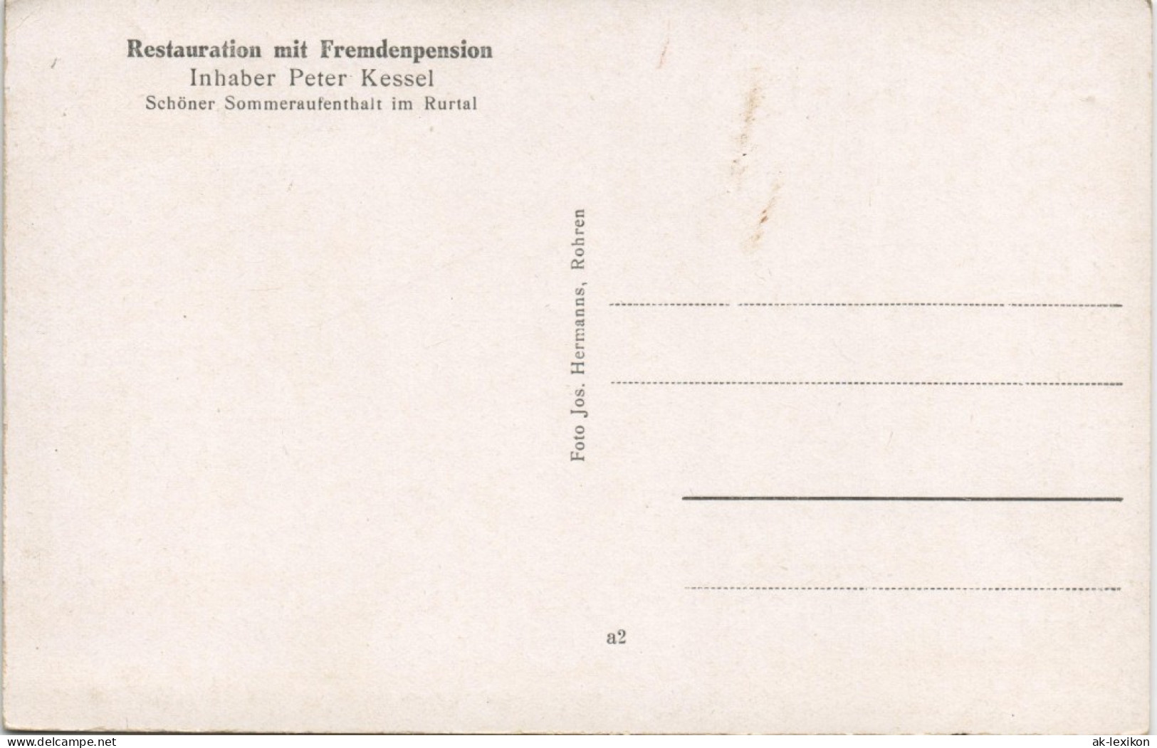 Ansichtskarte Grünental-Wuppertal Restauration Mit Fremdenpension 1930 - Wuppertal