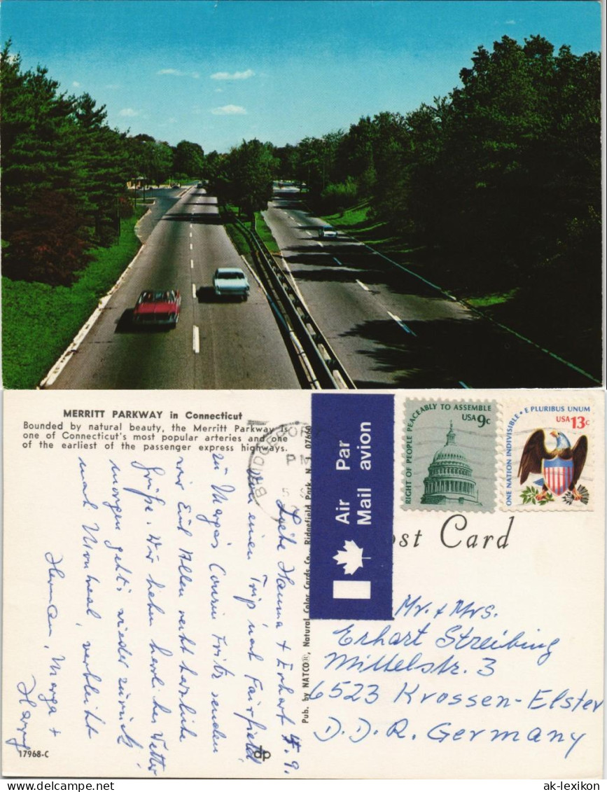 Connecticut Ansichten Allgemein MERRITT PARKWAY In Connecticut USA 1970 - Andere & Zonder Classificatie