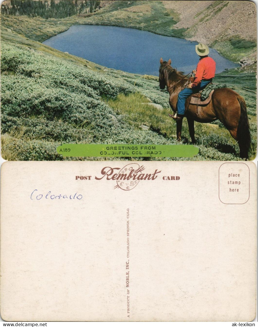 Colorado Ansichten Allgemein Cowboy With Horse (zu Pferd) In Colorado USA 1970 - Andere & Zonder Classificatie