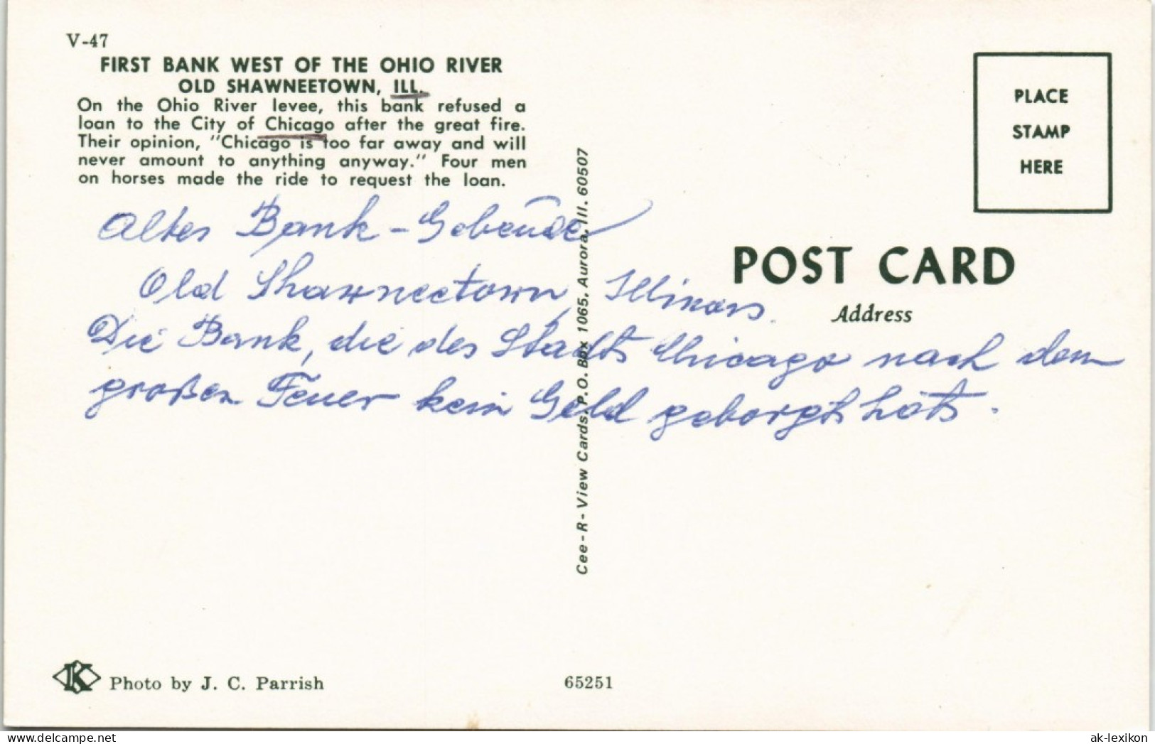 Illinois (US-Bundesstaat) FIRST BANK WEST OF THE OHIO  SHAWNEETOWN, ILL. 1960 - Other & Unclassified