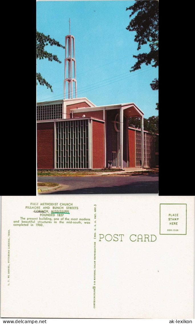 Mississippi FIRST METHODIST CHURCH FILLMORE AND BUNCH STREETS  MISSISSIPPI 1960 - Other & Unclassified