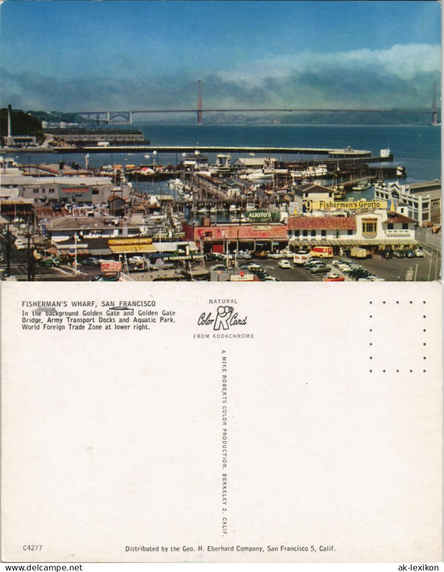 San Francisco FISHERMAN'S WHARF, Background Golden Gate Bridge, USA 1970 - Other & Unclassified