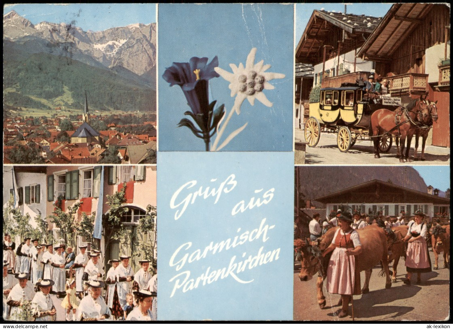 Ansichtskarte Garmisch-Partenkirchen Mehrbildkarte Mit Ortsansichten 1977 - Garmisch-Partenkirchen
