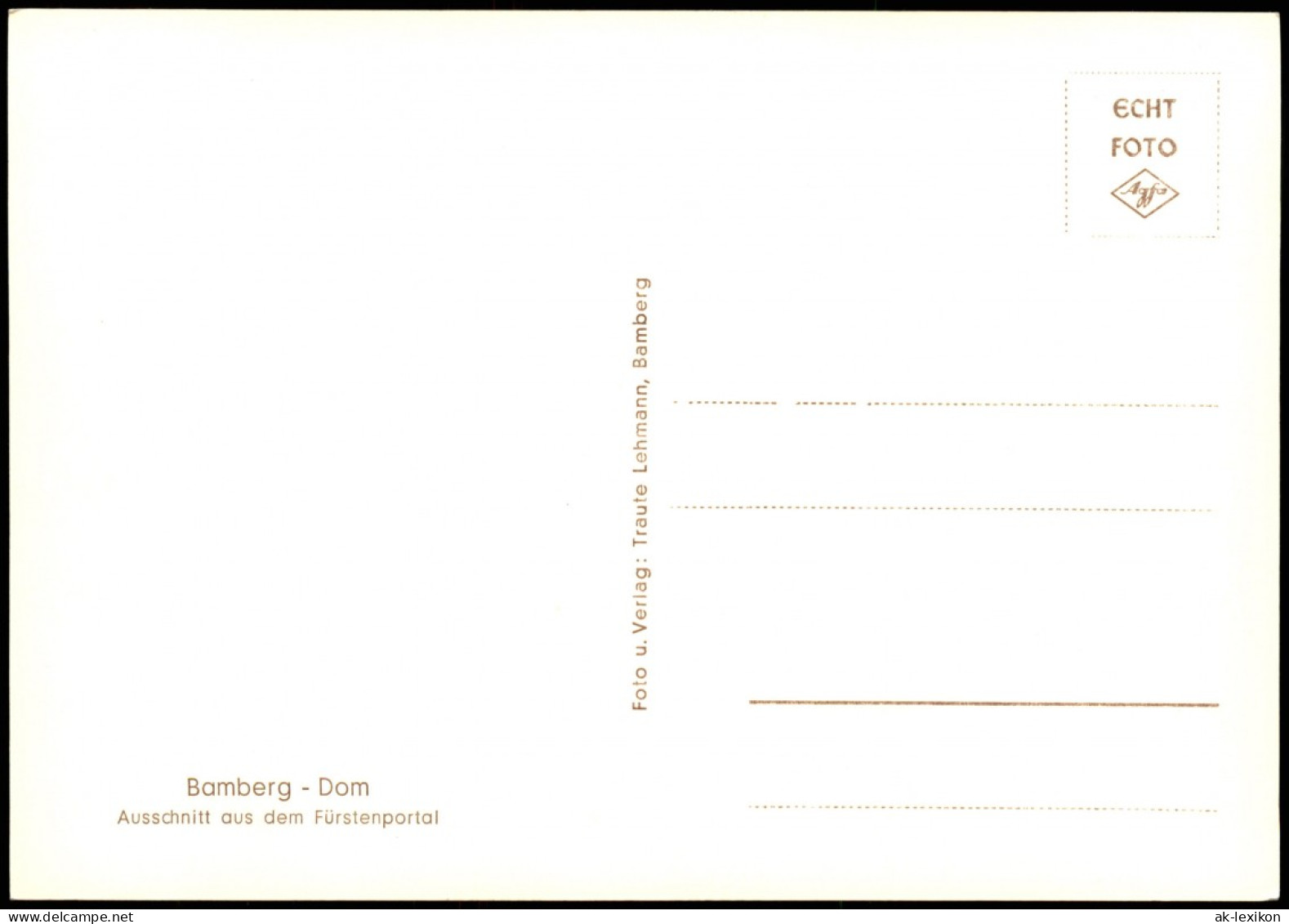 Ansichtskarte Bamberg Dom Ausschnitt Aus Dem Fürstenportal 1960 - Bamberg