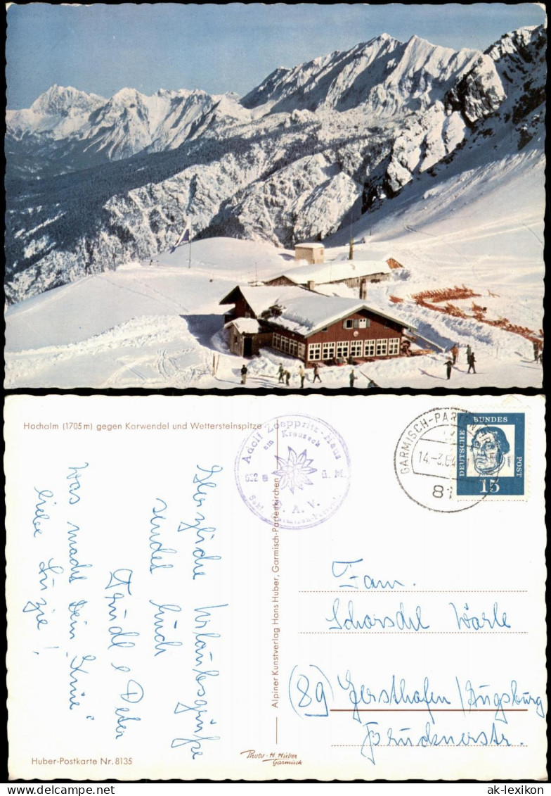 Ansichtskarte Garmisch-Partenkirchen Hochalm Gegn Karwendel Im Winter 1964 - Garmisch-Partenkirchen