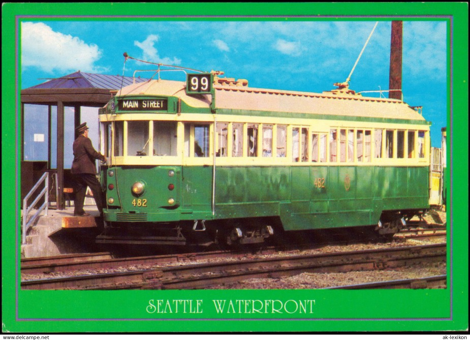 Postcard Seattle Streetcar Trolley (Tram Schienenverkehr USA) 1980 - Andere & Zonder Classificatie