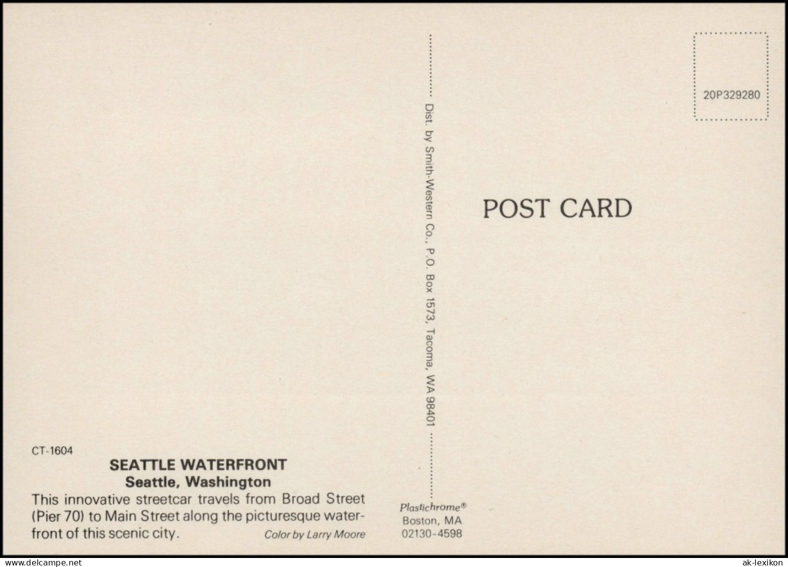 Postcard Seattle Streetcar Trolley (Tram Schienenverkehr USA) 1980 - Andere & Zonder Classificatie