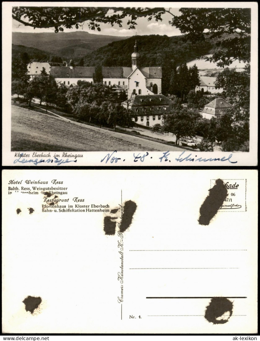 Ansichtskarte Eltville Am Rhein Partie Am Kloster Eberbach 1947 - Eltville