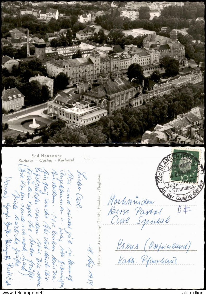 Ansichtskarte Bad Neuenahr-Ahrweiler Luftbild Casino Kurhaus Hotel 1959 - Bad Neuenahr-Ahrweiler