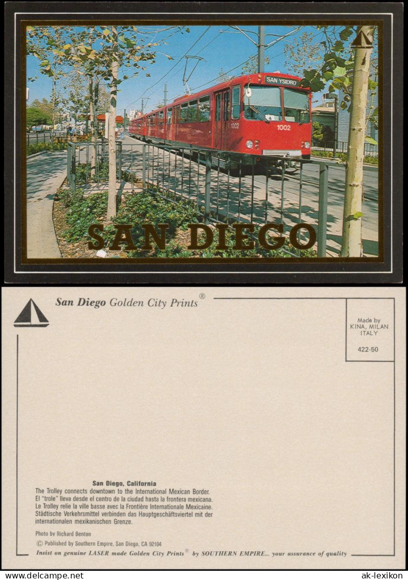 San Diego Trolley Connecting Downtown To International Mexican Border 1980 - Andere & Zonder Classificatie