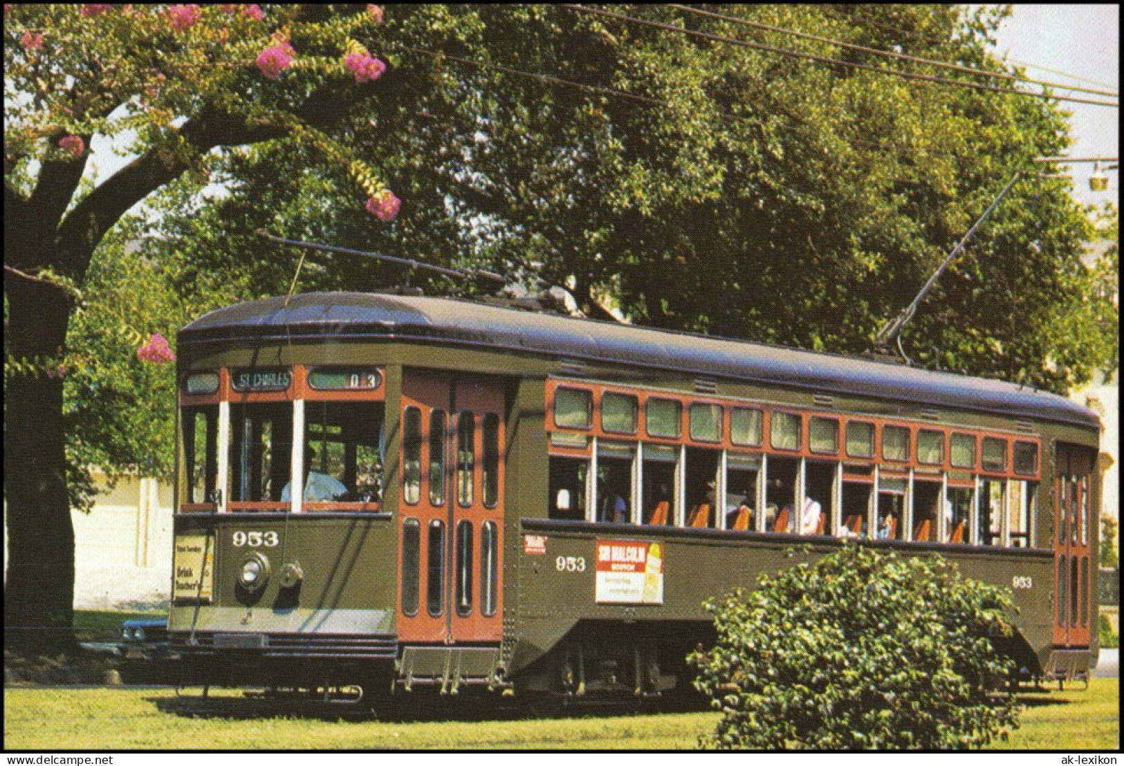 Postcard New Orleans Trolley Street Car (Tram Schienen-Verkehr) 1980 - Andere & Zonder Classificatie