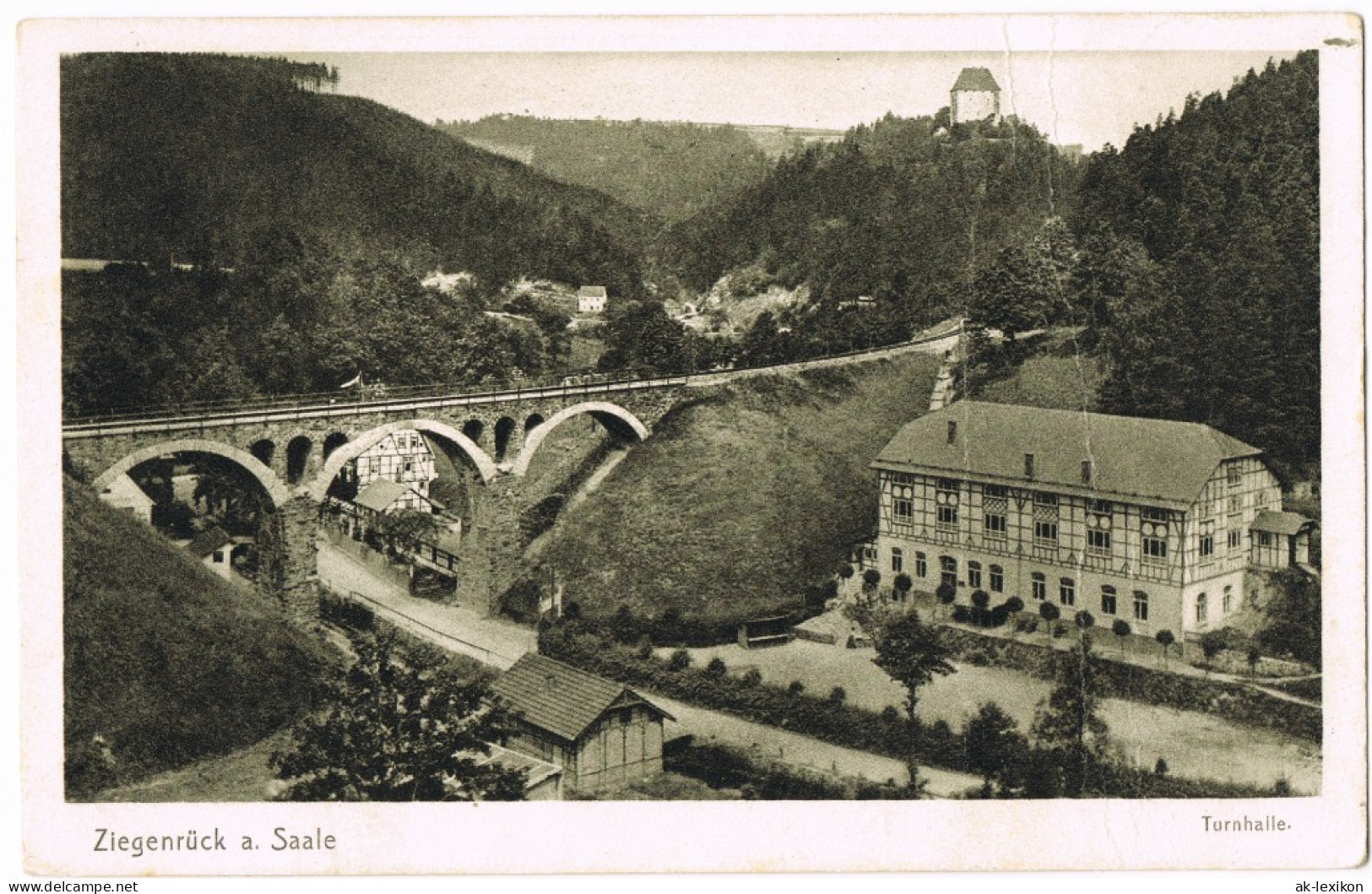 Ansichtskarte Ziegenrück&#47;Saale Partie An Turnhalle, Brücke 1928 - Ziegenrück