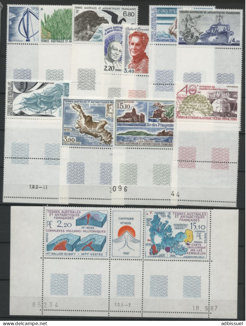 TAAF Année Complète 1988 N° 130 à 139 A + PA 100 à 102 Cote 45,15 € Neufs Sans Charnière ** (MNH). Qualité TB - Années Complètes