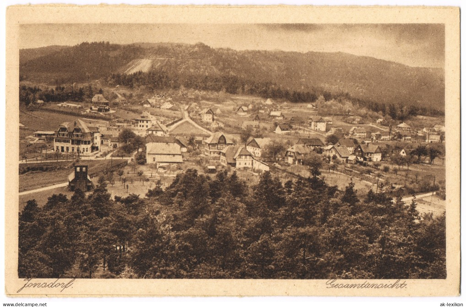 Ansichtskarte Jonsdorf Stadtpartie 1922 - Jonsdorf