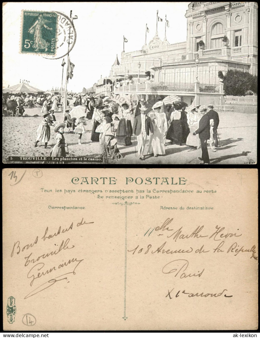 CPA Trouville-sur-Mer Les Planches Et Le Casino 1910 - Trouville