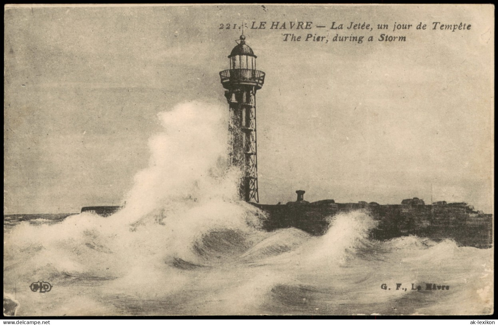 CPA Le Havre La Jetée, Un Jour De Tempête 1922 - Port