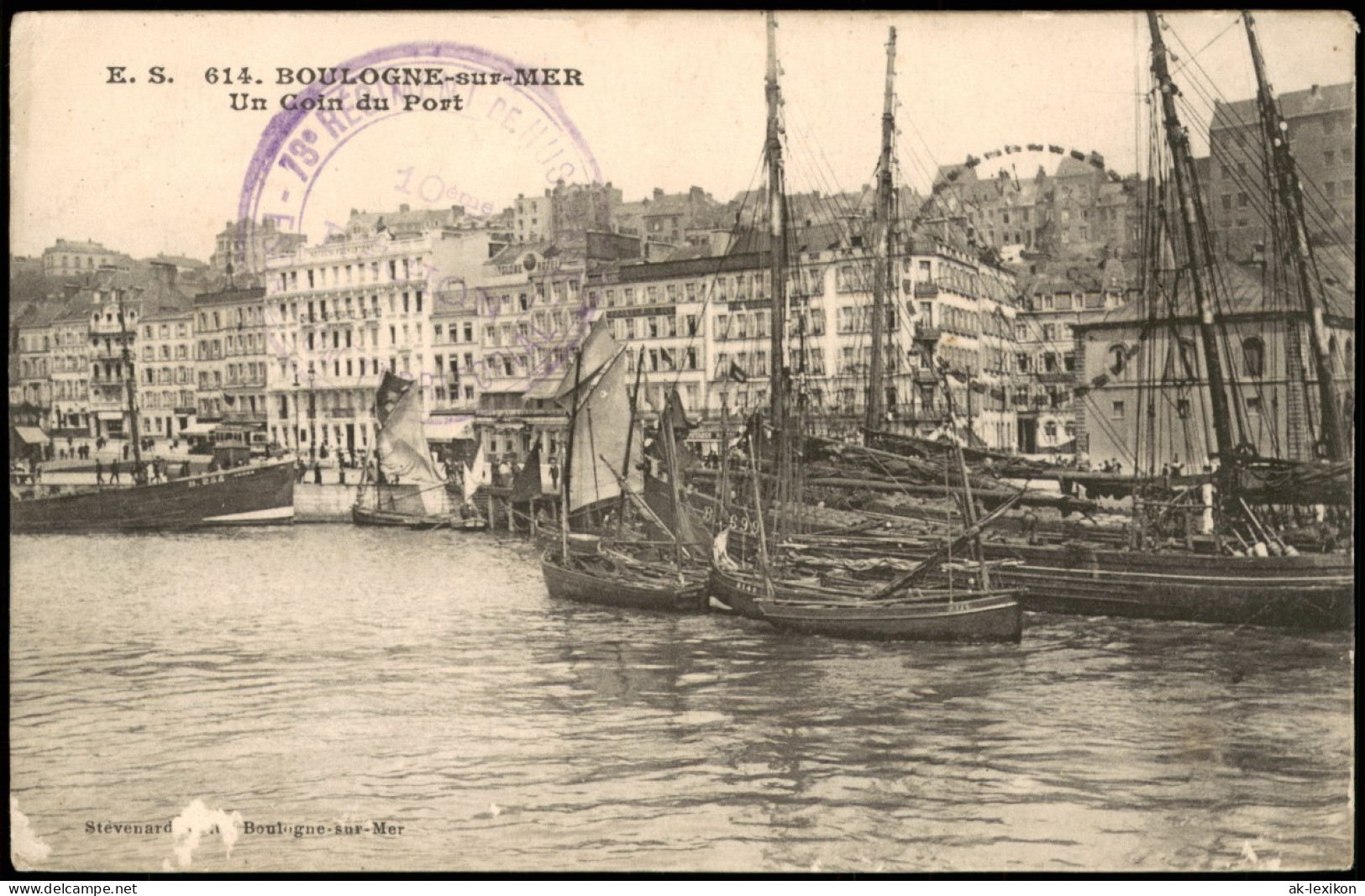 CPA Boulogne-sur-Mer Hafen Un Coin Du Port 1914 - Boulogne Sur Mer