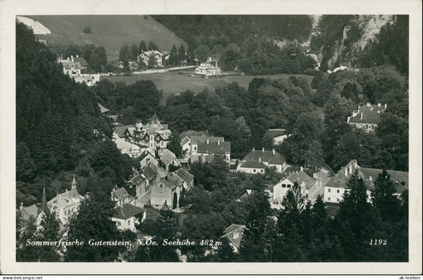 Ansichtskarte Gutenstein Straßenblick, Stadt 1937 - Autres & Non Classés