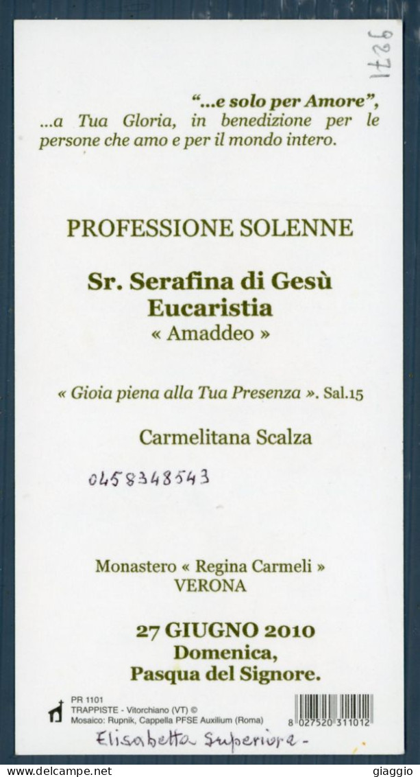 °°° Santino N. 9271 - Professione Solenne °°° - Religion & Esotericism