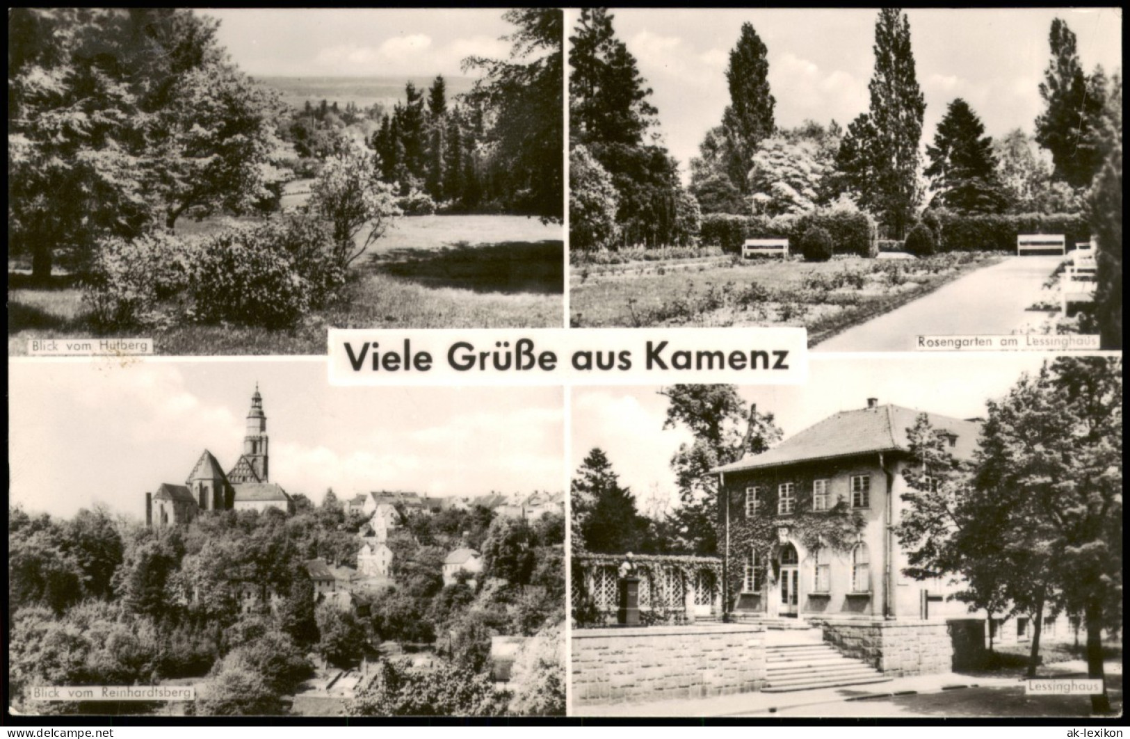 Kamenz Kamjenc Hutberg, Rosengarten, Kirche, Lessinghaus 1959/1964 - Kamenz