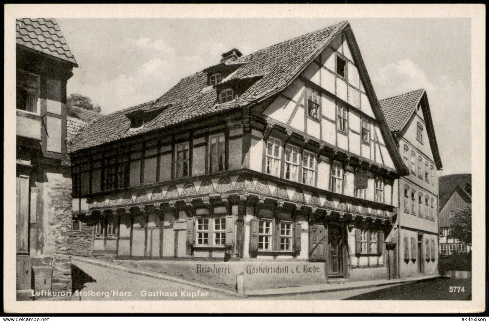 Stolberg (Harz) Fleischerei Gastwirtschaft Gasthaus E. Kupfer 1956 - Altri & Non Classificati